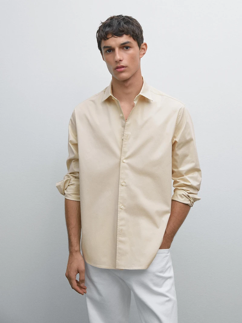 Regular fit stretch shirt