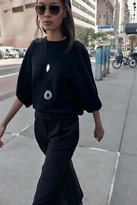 PLEATED WIDE LEG PANTS