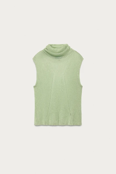 MARISA BERENSON X ZARA METALLIC THREAD KNIT TOP