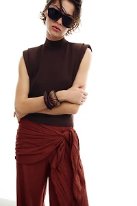 PANTALON LARGE FOULARD