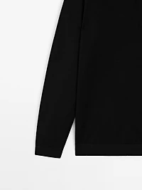 Quarter-zip knit sweater