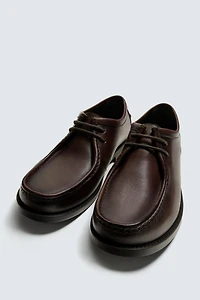 RAISED SEAM LEATHER SHOES