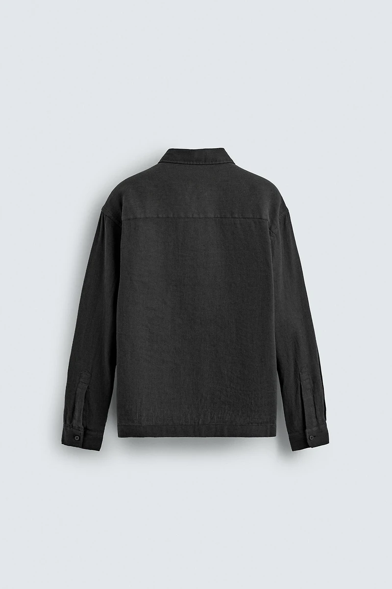 COTTON-LINEN POLO SHIRT
