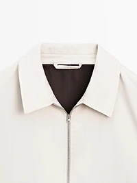 Blouson poches laine et coton