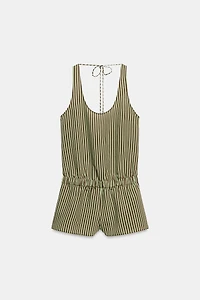 SHORT STRIPED JUMPSUIT