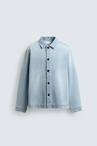 WASHED DENIM OVERSHIRT