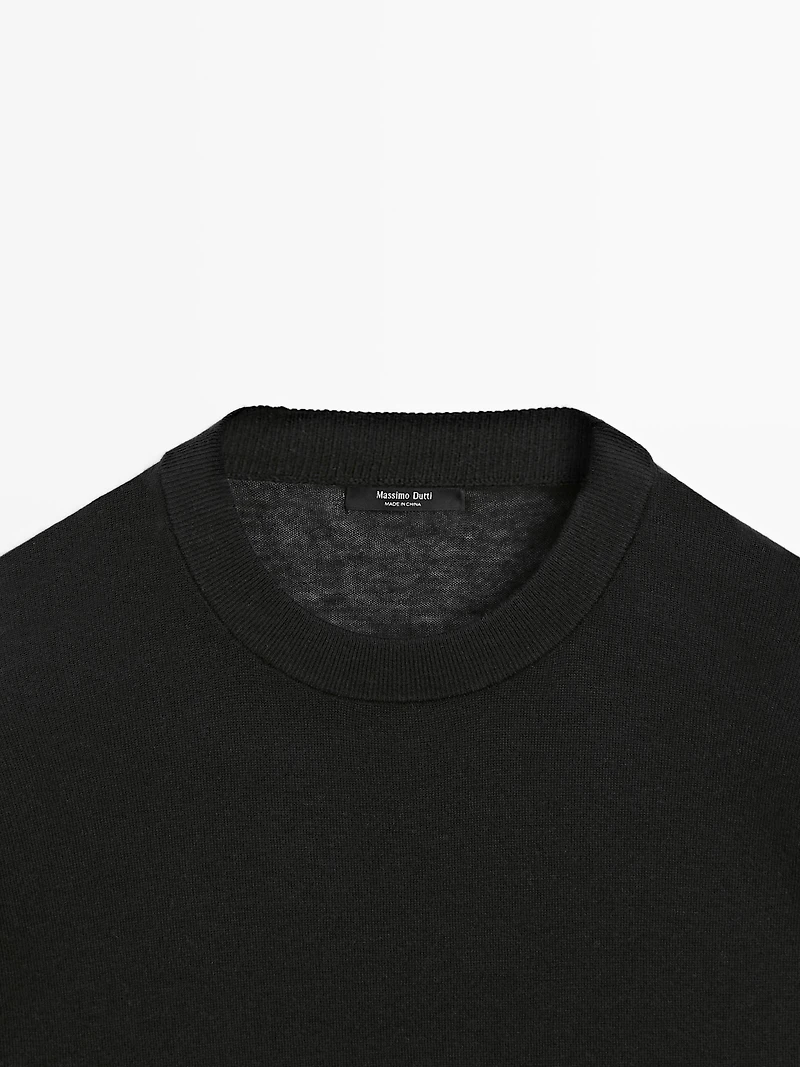 Oversize wool blend knit sweater