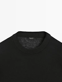 Oversize wool blend knit sweater