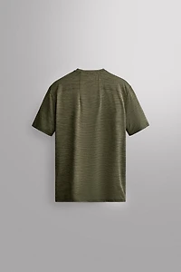 STRIPED TECHNICAL JACQUARD T-SHIRT