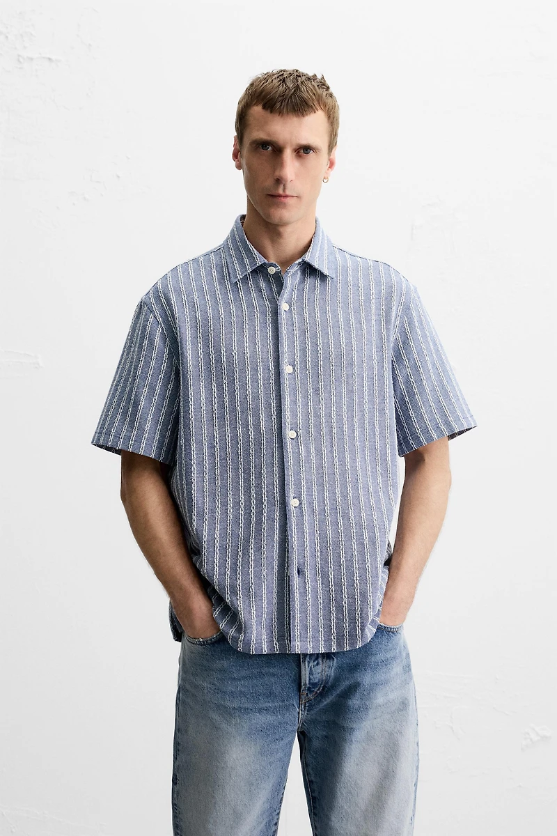 CHEMISE JACQUARD RAYURES