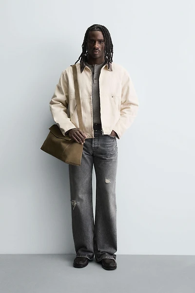 CONTRAST COLLAR JACKET