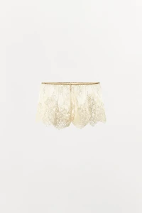 EMBROIDERED LACE SHORTS