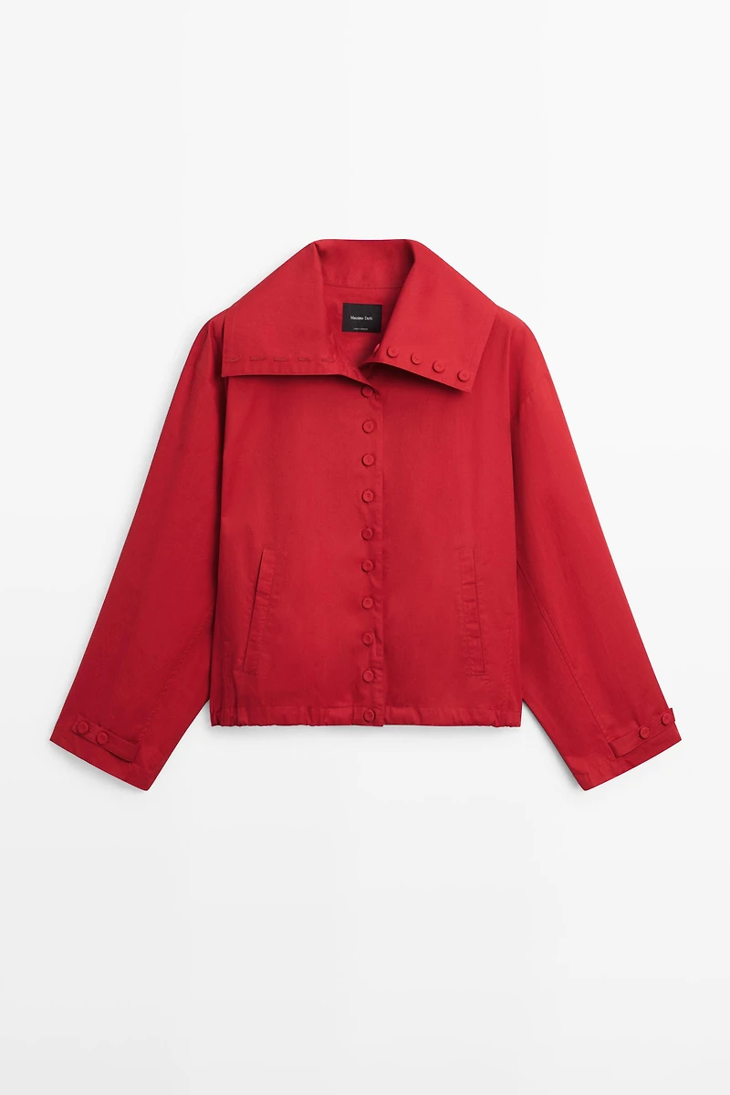 Veste légère en coton à détails boutonnés