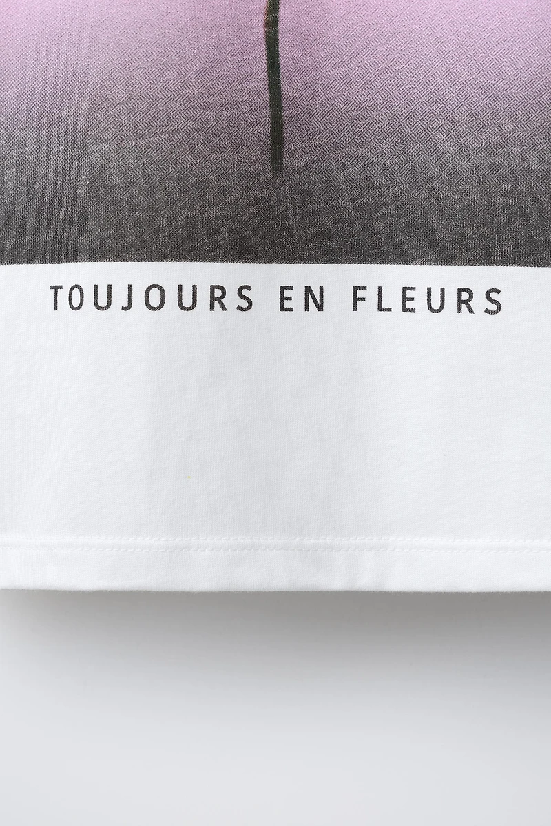 FLORAL PHOTOGRAPH T-SHIRT