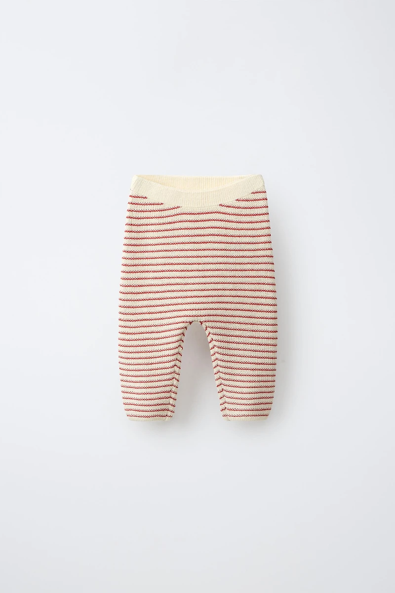 STRIPED KNIT PANTS