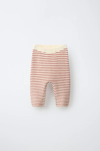 STRIPED KNIT PANTS