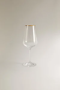 BOHEMIA CRYSTAL GLASS WITH A GOLDEN RIM
