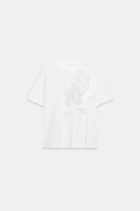 VOLUMINOUS FLORAL T-SHIRT