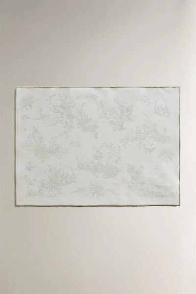 TOILE RESIN-COATED PLACEMAT