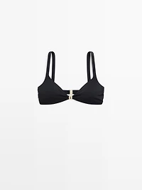 Bikini top with rhinestone detail