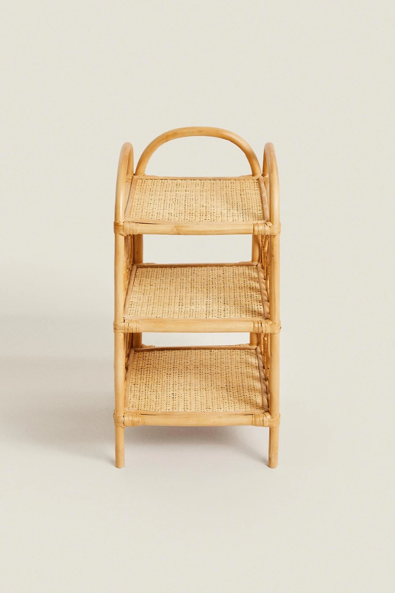 RATTAN BEDSIDE TABLE