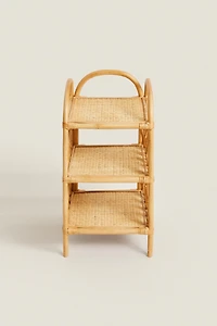 RATTAN BEDSIDE TABLE