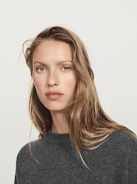 100% cashmere oversize sweater with elbow patches