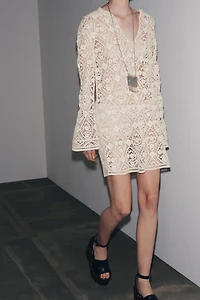 ZW COLLECTION CROCHET MINI DRESS