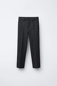 COMFORT CHECKED SUIT PANTS