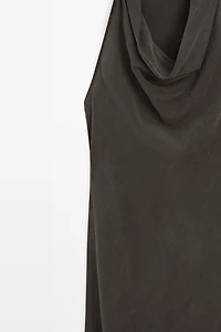 Midi dress with cowl neckline