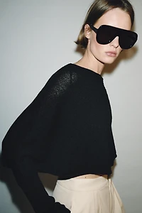 PULL COURT MAILLE MANCHES CHAUVE-SOURIS