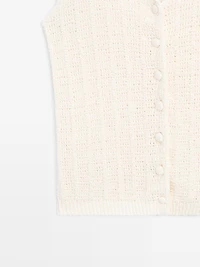 Crochet top with button details