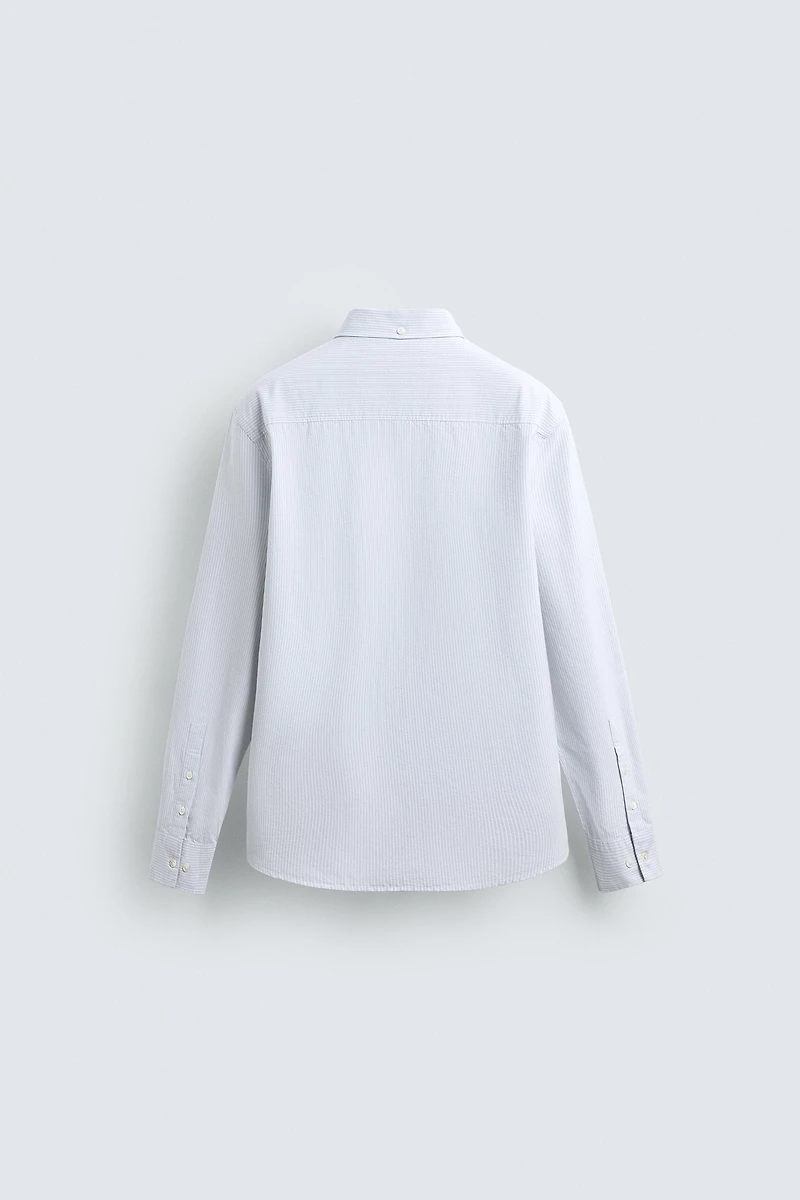 CHEMISE OXFORD RAYURES
