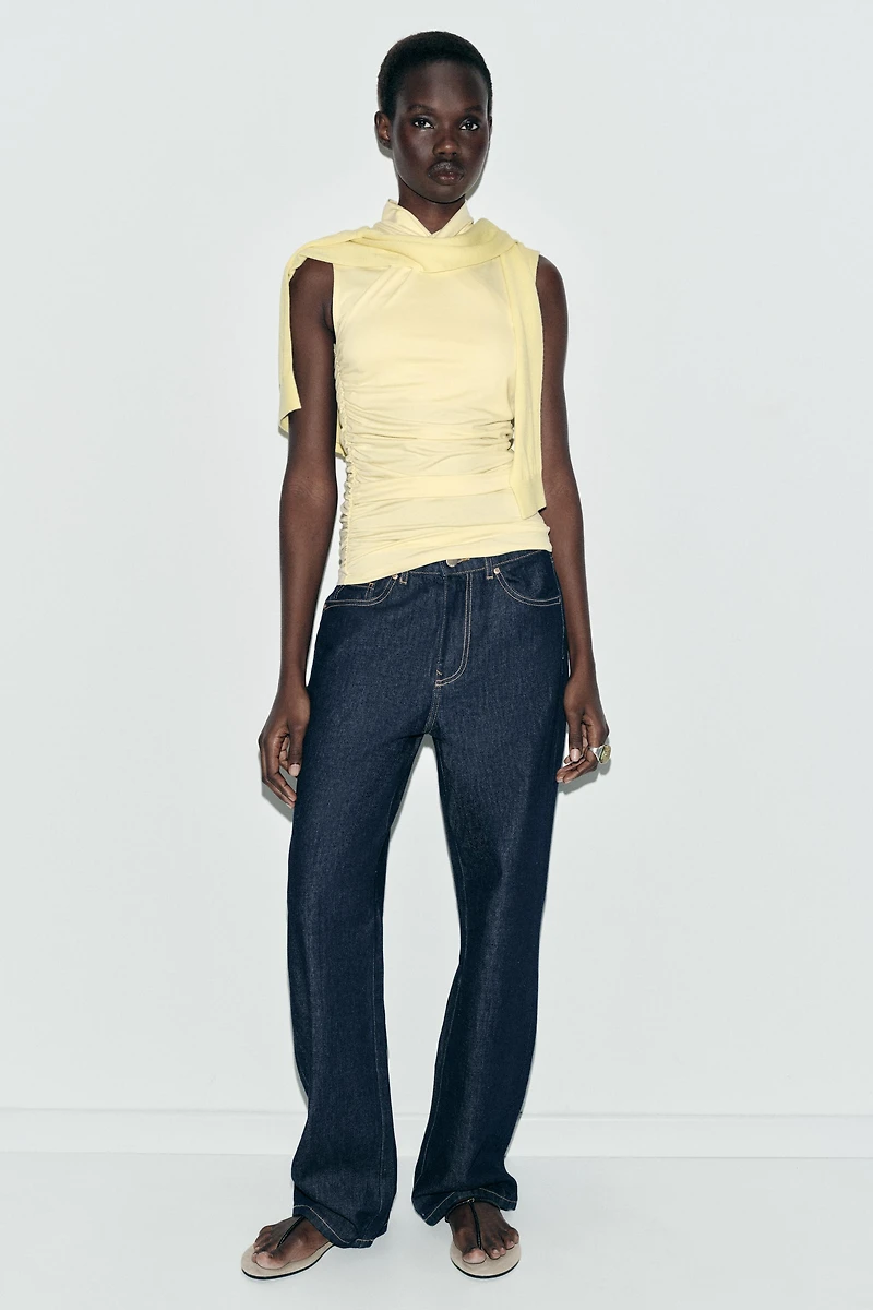 DRAPED RUCHED TOP