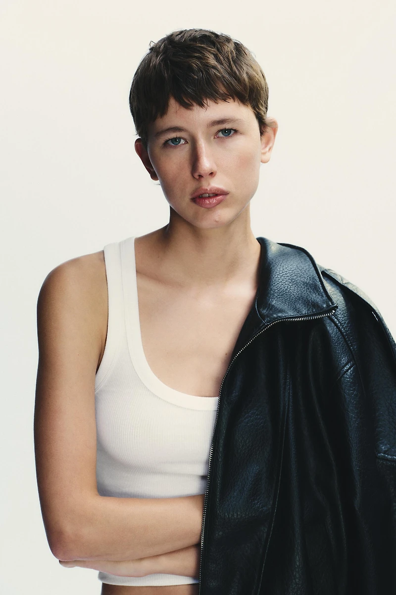FAUX LEATHER JACKET