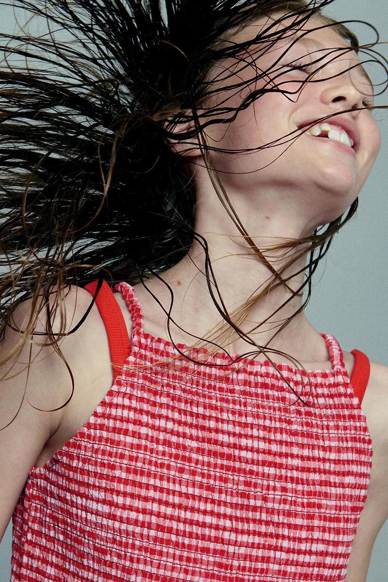 GINGHAM HALTER TOP