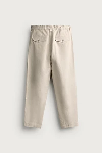 COTTON-LINEN RELAXED FIT PANTS