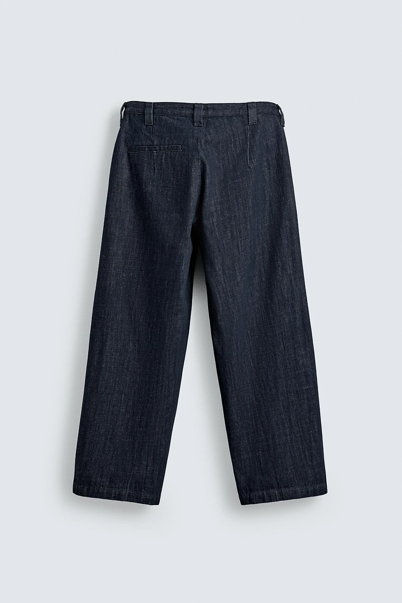 BARREL FIT DENIM CHINO PANTS