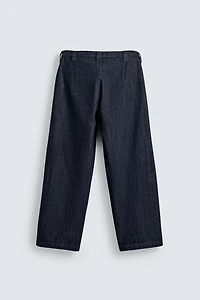 BARREL FIT DENIM CHINO PANTS