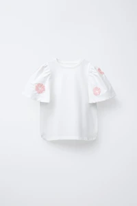 EMBROIDERED FLORAL COMBINATION BLOUSE