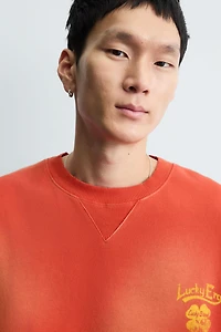 SPRAY TEXT PRINTED SWEATSHIRT