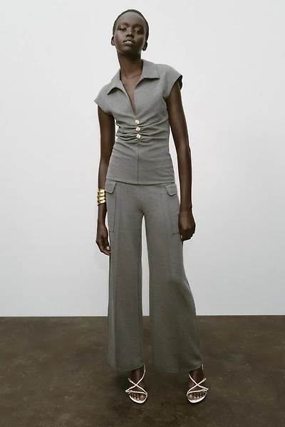 PIQUÉ BUTTON TOP
