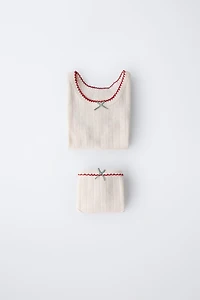 1/2 - 6 ANS / LOT DE T-SHIRT ET CULOTTES POINTELLE