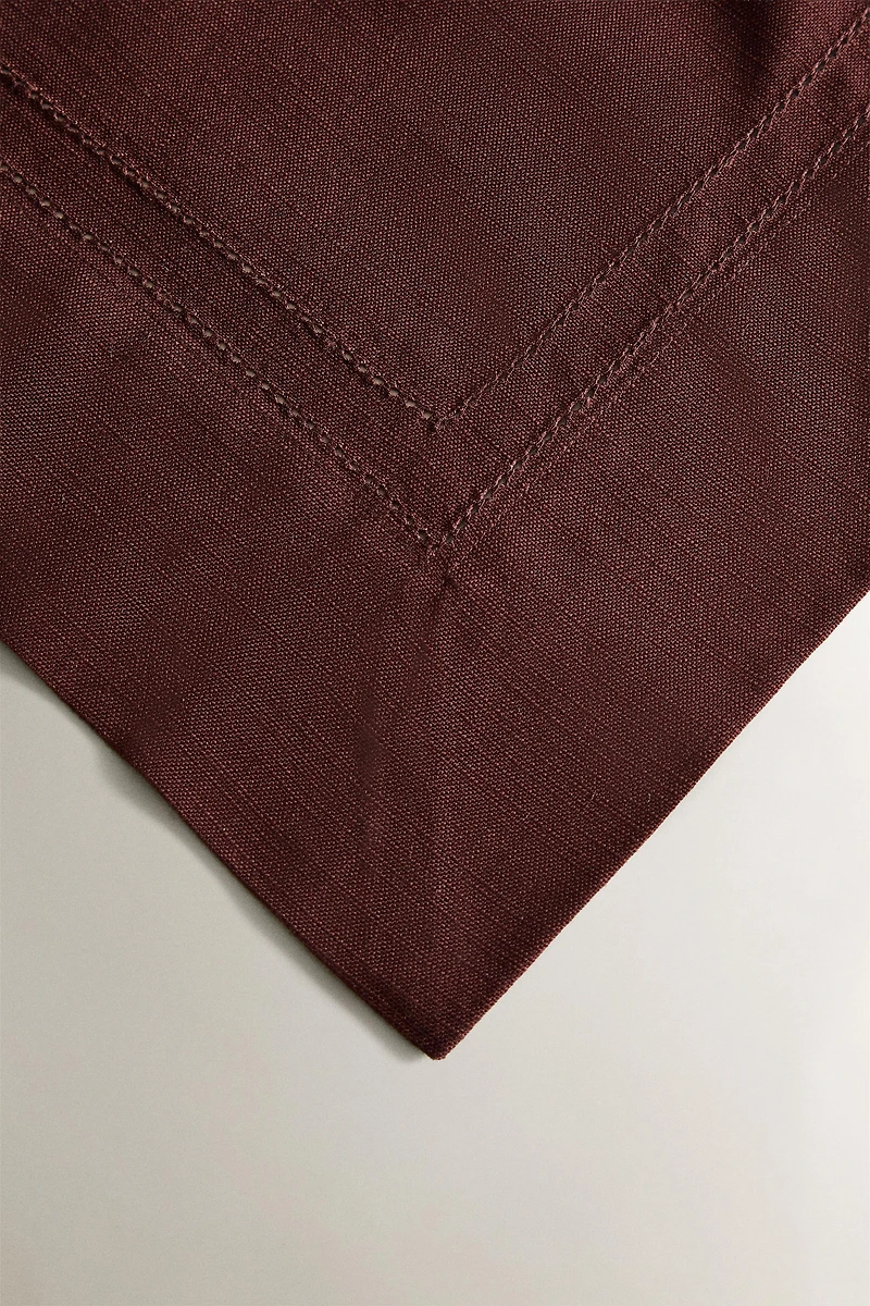 HEMSTITCHED COTTON TABLECLOTH