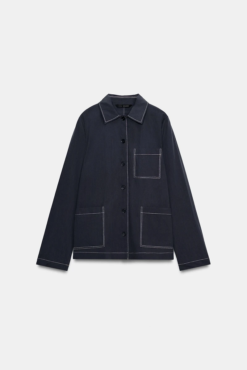 TOPSTITCHED SHIRT ZW COLLECTION