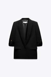 BLAZER WITH ROLLED-UP SLEEVES