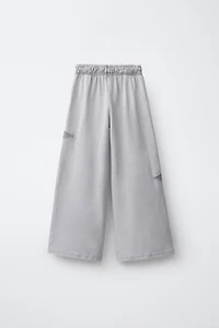PANTALON LARGE EFFET DÉLAVÉ ÉTOILES