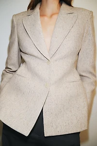 TAILORED WOOL BLEND PEPLUM BLAZER ZW COLLECTION