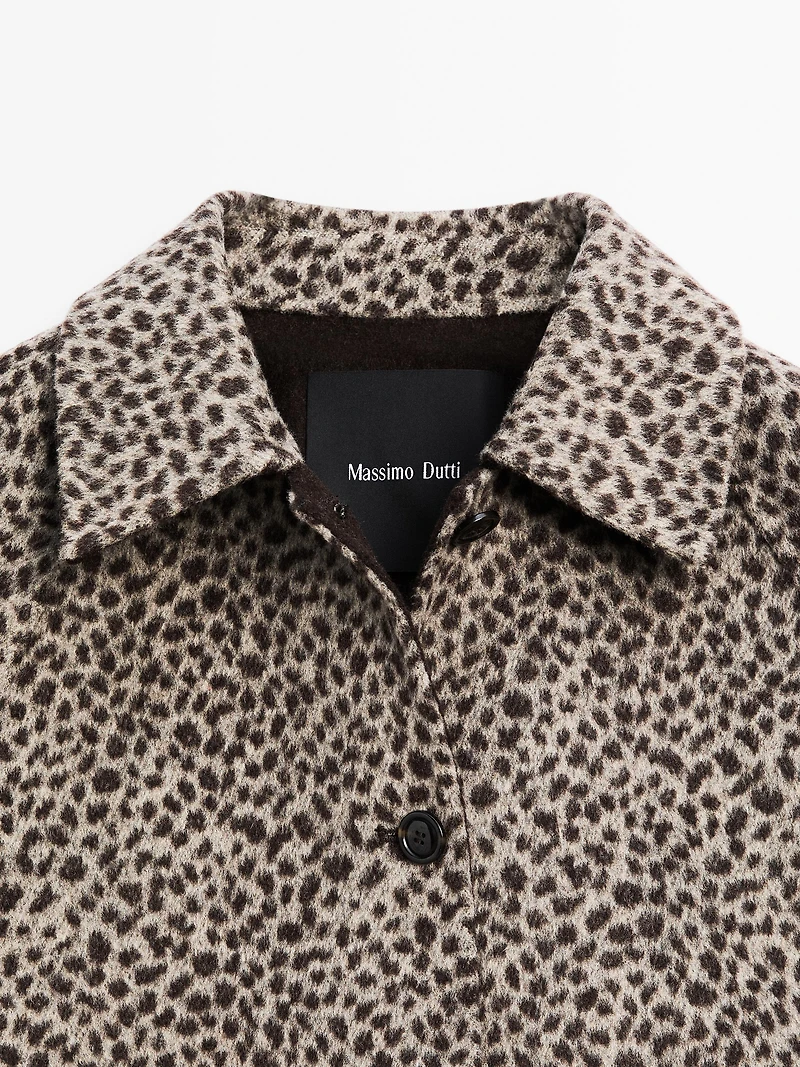 Manteau court laine