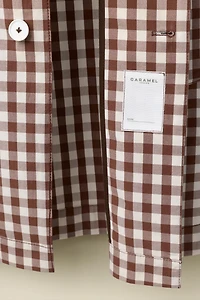 LONG GINGHAM TRENCH COAT CREATED BY CARAMEL LONDON X ZARA